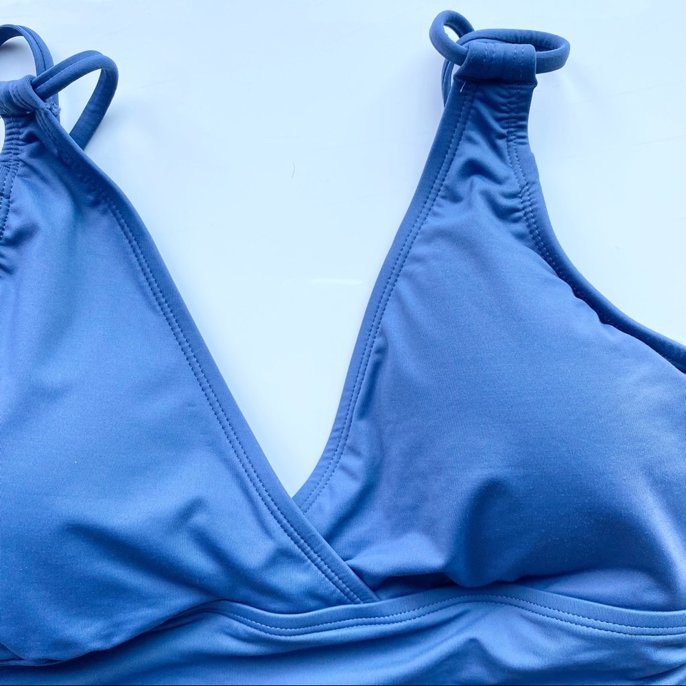 NEW La Blanca Women’s tankini swim top in blue moon “Island Goddess” - Picture 2 of 13